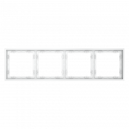 Рамка пластиковая VOLTUM S70 на 4 поста, (белый матовый) VLS100402