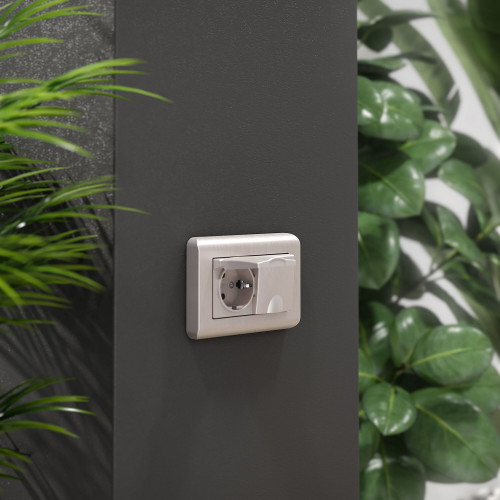 Купить Рамка из поликарбоната для двойной розетки Stream перламутровый в rum24.ru фото: 4