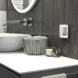 Рамка из металла на 1 пост Baguette белый/серебро