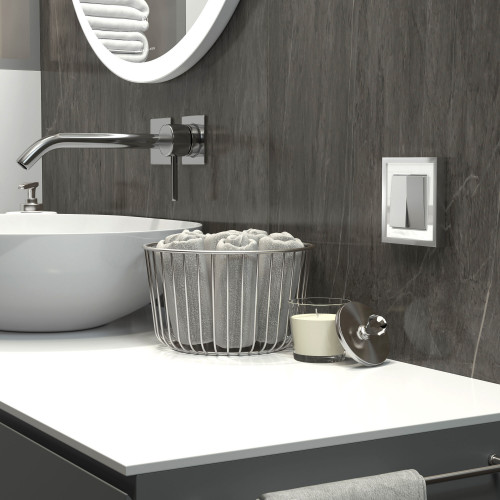 Купить Рамка из металла на 1 пост Baguette белый/серебро в rum24.ru фото: 2