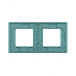Рамка для розетки двойная Зеленая