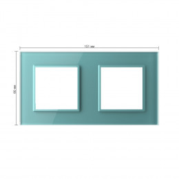 Рамка для розетки двойная Зеленая