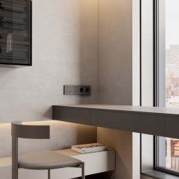 Рамка из поликарбоната на 4 поста Slab бронза софт