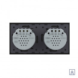 Сенсорный выключатель Livolo с функцией радиоуправления, 3 клавиши (1-2), 2 поста, цвет черный