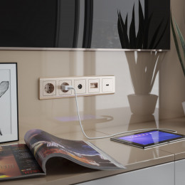 Рамка из поликарбоната на 5 постов Stream шампань