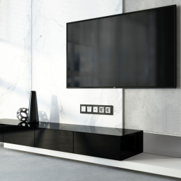 Рамка из поликарбоната на 5 постов Slab черный софт