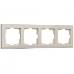 Рамка из поликарбоната на 4 поста Stark слоновая кость