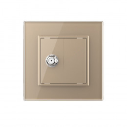 Спутниковая SAT-розетка LIVOLO золотая VL-C791ST-13