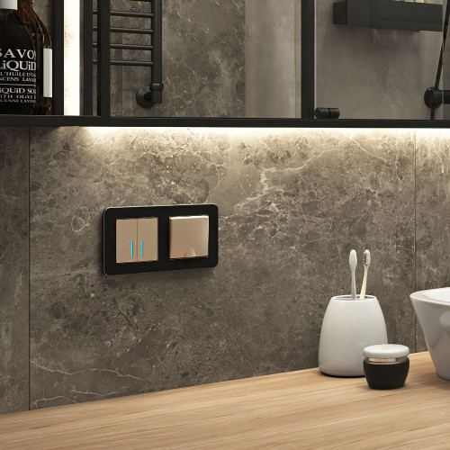 Купить Рамка из металла на 2 поста Platinum черный в rum24.ru фото: 4