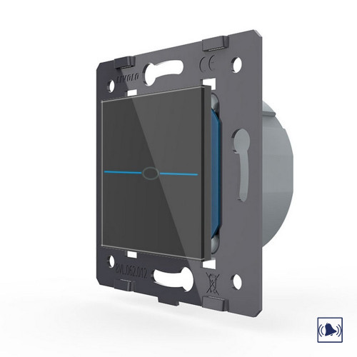 Купить Дверной звонок LIVOLO Quadro 1 клавиша Черный (механизм) в rum24.ru