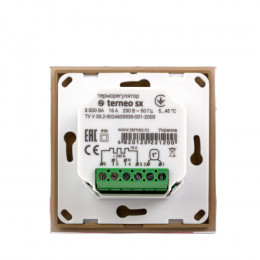 Терморегулятор Terneo S, стеклянная панель, сенсорное управление, внешний датчик температуры, золото TS-C701TM-13GL