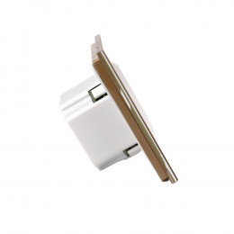 Терморегулятор Terneo S, стеклянная панель, сенсорное управление, внешний датчик температуры, золото TS-C701TM-13GL