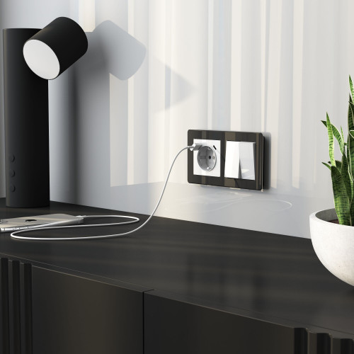 Купить Выключатель двухклавишный проходной (белый акрил) Werkel W1122041 в rum24.ru фото: 4