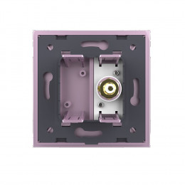 Розетка видео RCA "тюльпан" одинарная Livolo, 1 пост, цвет розовый