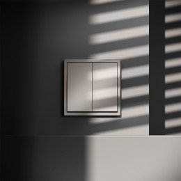 Выключатель встраиваемый VOLTUM S70 двухклавишный (кашемир) VLS020103