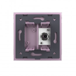 Розетка спутниковая одинарная SAT Livolo, 1 пост, цвет розовый