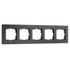 Купить Рамка из стекла на 5 постов Senso черный soft-touch в rum24.ru