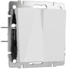 Купить Выключатель двухклавишный (белый акрил) Werkel W1120041 в rum24.ru