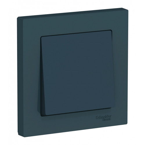 Купить Одноклавишный выключатель Schneider Electric Atlasdesign Изумруд сх.1, 10АХ, в сборе ATN000812 в rum24.ru