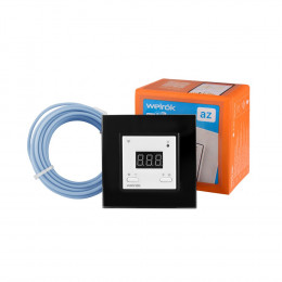 Терморегулятор Welrok AZ Wi-Fi для рамки LIVOLO с электронным управлением, датчик пола 3 м, цвет белый с черной рамкой