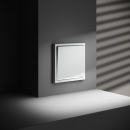 Выключатель встраиваемый VOLTUM S70 одноклавишный с подсветкой (белый матовый) VLS010202