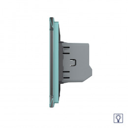 Одноклавишный сенсорный Адаптивный диммер Livolo, 1 пост, цвет зеленый