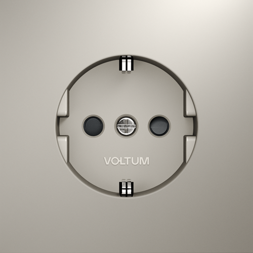 Купить Розетка встраиваемая VOLTUM S70 с заземлением и защитными шторками, (кашемир) VLS040203 в rum24.ru фото: 6