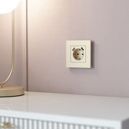 W0012911/ Рамка на 1 пост Slab (шампань софт)