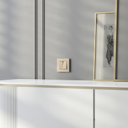 W0012911/ Рамка на 1 пост Slab (шампань софт)