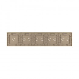 Панель для пяти сенсорных выключателей Livolo, 9 клавиш (2+2+2+2+1), цвет золотой, стекло