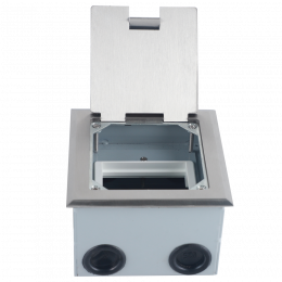 Лючок в пол 3 мод. (1 мод. 45х45 мм. + 1 мод. 22.5х45 мм.), нержавеющая сталь, (с уст. набором) DFB3MSS