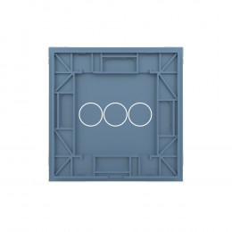 Панель для сенсорного выключателя LivoloTouch EU стандарт, 3 клавиши, цвет синий, стекло