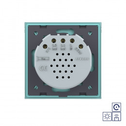 Двухклавишная радиоуправляемая сенсорная кнопка Livolo сухой контакт, 1 пост, Зеленый