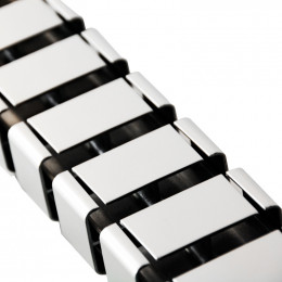 Кабель-канал вертикальный гибкий SquareDesign, пластик, серебро, длина 0.792м DSCDS