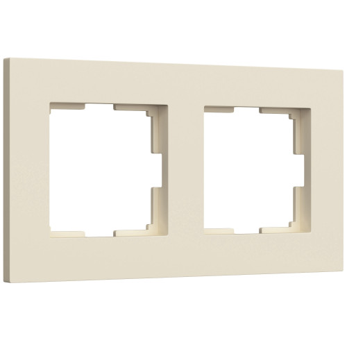 Купить Рамка из поликарбоната на 2 поста Slab айвори софт в rum24.ru