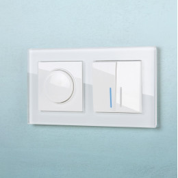 Рамка из стекла на 2 поста Favorit белый