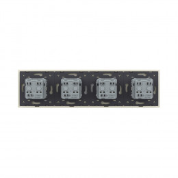 Розетка электрическая 16A Livolo, 4 поста, цвет жемчужный