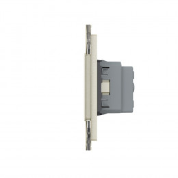 Розетка электрическая 16A Livolo, 4 поста, цвет жемчужный