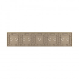 Панель для пяти сенсорных выключателей Livolo, 9 клавиш (2+2+1+2+2), цвет золотой, стекло