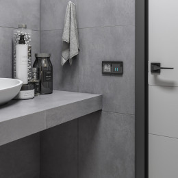 Рамка из стекла на 2 поста Favorit черный