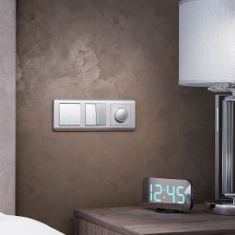 Рамка из поликарбоната на 3 поста Stream серебряный