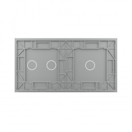 Панель для одноклавишного и двухклавишного выключателей LIVOLO серая BB-C7-C1/C2-15