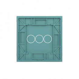 Панель для сенсорного выключателя LivoloTouch EU стандарт, 3 клавиши, цвет зеленый, стекло