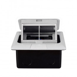 Выдвижной горизонтальный модуль RocketSocket в пол для розеток Livolo 2 поста, белый