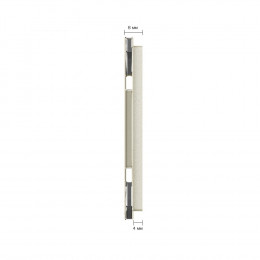 Панель для розетки и сенсорного выключателя Livolo, 1 клавиша, цвет жемчужный, стекло