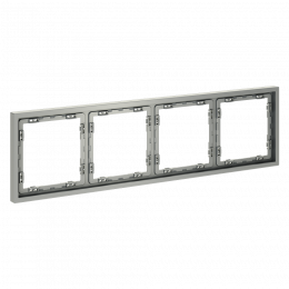 Рамка пластиковая VOLTUM S70 на 4 поста, (сталь) VLS100405