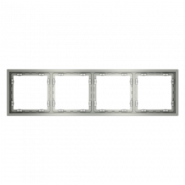 Рамка пластиковая VOLTUM S70 на 4 поста, (сталь) VLS100405