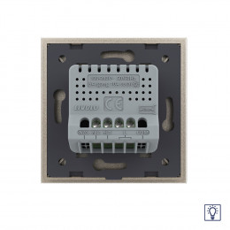 Двухклавишный сенсорный диммер Livolo, 1 пост, цвет шампань