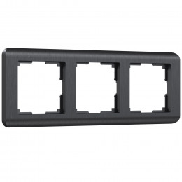 Рамка из поликарбоната на 3 поста Stream графит