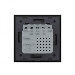 Розетка USB type C+A с блоком питания 36W Livolo 1 пост Черная VL-C7VUA18W.UC18W-2BP